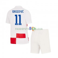 Camisola 1º Equipamento Seleção Croata Marcelo Brozovic 11 Euro 2024 Manga Curta ,Criança