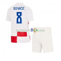 Camisola 1º Equipamento Seleção Croata Mateo Kovacic 8 Euro 2024 Manga Curta ,Criança