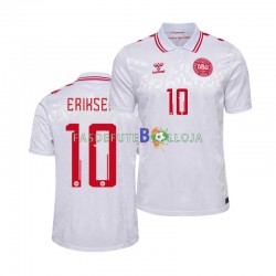 Camisola 2º Equipamento Seleção Dinamarquesa Eriksen 10 Euro 2024 Manga Curta ,Homem