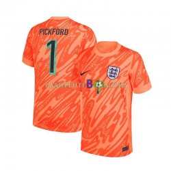 Camisola Guarda-redes 1º Equipamento Seleção Inglesa Pickford 1 Euro 2024 Manga Curta ,Homem
