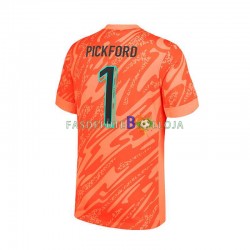 Camisola Guarda-redes 1º Equipamento Seleção Inglesa Pickford 1 Euro 2024 Manga Curta ,Homem
