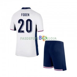 Camisola 1º Equipamento Seleção Inglesa Phil Foden 20 Euro 2024 Manga Curta ,Criança