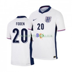Camisola 1º Equipamento Seleção Inglesa Phil Foden 20 Euro 2024 Manga Curta ,Homem