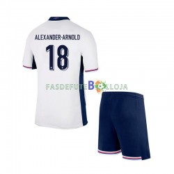 Camisola 1º Equipamento Seleção Inglesa Trent Alexander-Arnold 18 Euro 2024 Manga Curta ,Criança