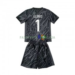 Camisola Guarda-redes 2º Equipamento Seleção Francesa Hugo Lloris 1 Euro 2024 Manga Curta ,Criança