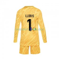 Camisola Guarda-redes 1º Equipamento Seleção Francesa Hugo Lloris 1 Euro 2024 Manga Comprida ,Criança