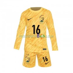 Camisola Guarda-redes 1º Equipamento Seleção Francesa Mike Maignan 16 Euro 2024 Manga Comprida ,Criança
