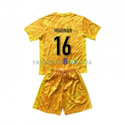 Camisola Guarda-redes 1º Equipamento Seleção Francesa Mike Maignan 16 Euro 2024 Manga Curta ,Criança