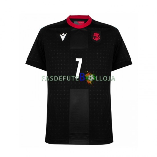 Camisola 2º Equipamento Georgia Kvaratskhelia 7 Euro 2024 Manga Curta ,Homem