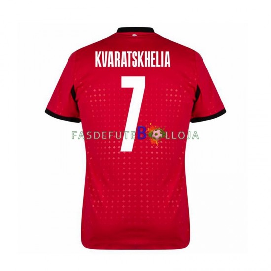 Camisola 3º Equipamento Georgia Kvaratskhelia 7 Euro 2024 Manga Curta ,Homem