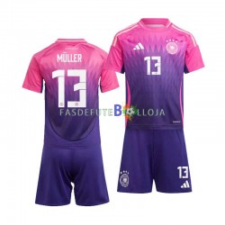 Camisola 2º Equipamento Seleção Alemã Thomas Muller 13 Euro 2024 Manga Curta ,Criança