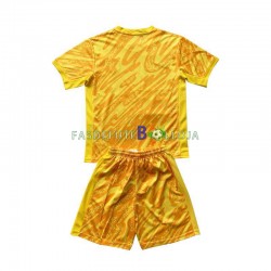 Camisola Guarda-redes 2º Equipamento Seleção Neerlandesa Euro 2024 Manga Curta ,Criança