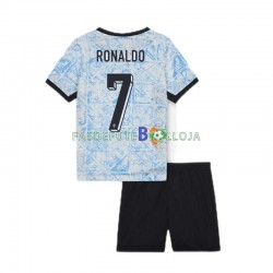 Camisola 2º Equipamento Seleção Portuguesa Cristiano Ronaldo 7 Euro 2024 Manga Curta ,Criança