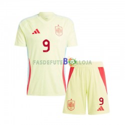 Camisola 2º Equipamento Seleção Espanhola Gavi 9 Euro 2024 Manga Curta ,Criança