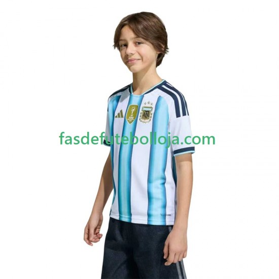 Camisola 1º Equipamento Seleção Argentina World Cup 2026 Manga Curta ,Criança