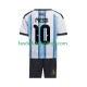 Camisola 1º Equipamento Seleção Argentina Lionel Messi 10 World Cup 2026 Manga Curta ,Criança