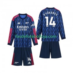 Camisola 2º Equipamento Arsenal Gyokeres 14 2025-2026 Manga Comprida ,Criança