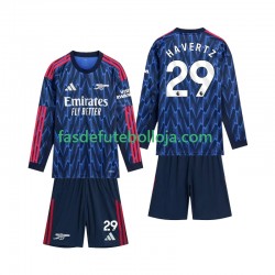 Camisola 2º Equipamento Arsenal Havertz 29 2025-2026 Manga Comprida ,Criança