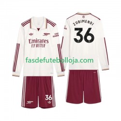 Camisola 3º Equipamento Arsenal Zubimendi 36 2025-2026 Manga Comprida ,Criança