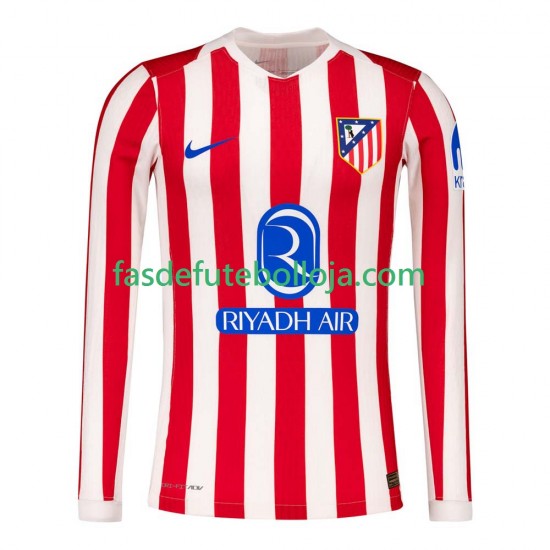 Camisola 1º Equipamento Atlético Madrid 2025-2026 Manga Comprida ,Homem