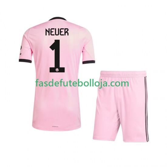 Camisola Guarda-redes 3º Equipamento Bayern de Munique Manuel Neuer 1 UCL 2025-2026 Manga Curta ,Criança