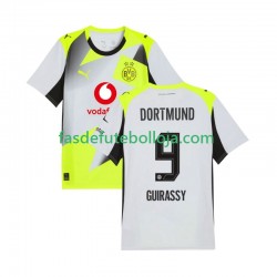 Camisola 2º Equipamento Borussia Dortmund Serhou Guirassy 9 2025-2026 Manga Curta ,Homem