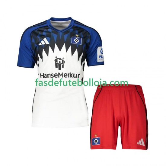 Camisola 1º Equipamento Hamburger SV 2025-2026 Manga Curta ,Criança