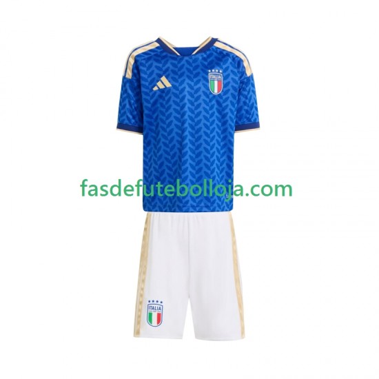 Camisola 1º Equipamento Seleção Italiana World Cup 2026 Manga Curta ,Criança