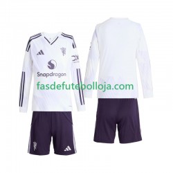 Camisola 2º Equipamento Manchester United 2025-2026 Manga Comprida ,Criança