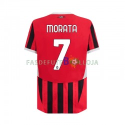 Camisola 1º Equipamento AC Milan Alvaro Morata 7 2024-2025 Manga Curta ,Homem