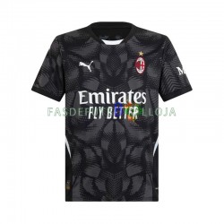 Camisola Guarda-redes 1º Equipamento AC Milan Preto 2024-2025 Manga Curta ,Homem
