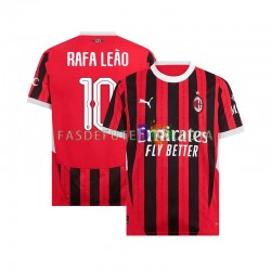 Camisola 1º Equipamento AC Milan UCL Font RAFA LEAO 10 2024-2025 Manga Curta ,Homem