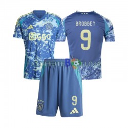 Camisola 2º Equipamento AFC Ajax Brian Brobbey 9 2024-2025 Manga Curta ,Criança