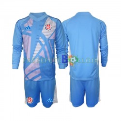 Camisola Guarda-redes 1º Equipamento Seleção Costarriquenha Azul 2024 Manga Comprida ,Criança