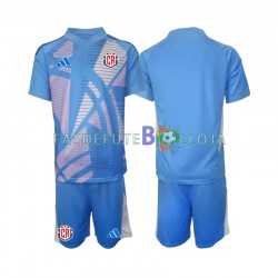 Camisola Guarda-redes 1º Equipamento Seleção Costarriquenha Azul 2024 Manga Curta ,Criança