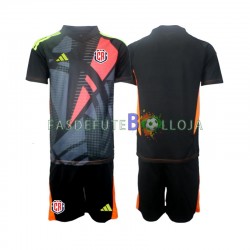 Camisola Guarda-redes 3º Equipamento Seleção Costarriquenha Preto 2024 Manga Curta ,Criança