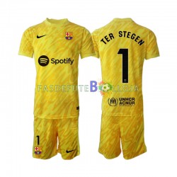 Camisola Guarda-redes 2º Equipamento FC Barcelona Ter Stegen 1 2024-2025 Manga Curta ,Criança