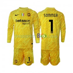 Camisola Guarda-redes 2º Equipamento Inter de Milão Yann Sommer 1 2024-2025 Manga Comprida ,Criança