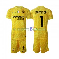 Camisola Guarda-redes 2º Equipamento Inter de Milão Yann Sommer 1 2024-2025 Manga Curta ,Criança