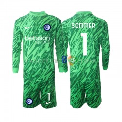 Camisola Guarda-redes 1º Equipamento Inter de Milão Yann Sommer 1 2024-2025 Manga Comprida ,Criança