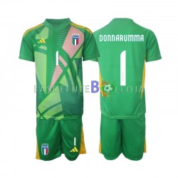 Camisola Guarda-redes 2º Equipamento Seleção Italiana Donnarumma 1 Euro 2024 Manga Curta ,Criança