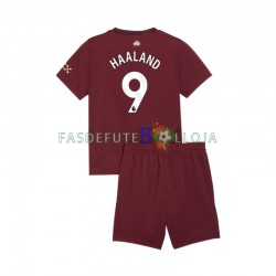 Camisola 3º Equipamento Manchester City Erling Haaland 9 2024-2025 Manga Curta ,Criança