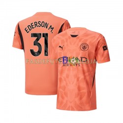 Camisola Guarda-redes 2º Equipamento Manchester City Ederson Moraes 31 2024-2025 Manga Curta ,Homem