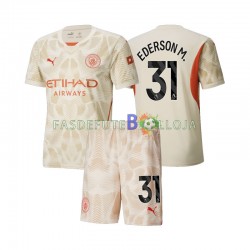 Camisola Guarda-redes 3º Equipamento Manchester City Ederson Moraes 31 2024-2025 Manga Curta ,Criança