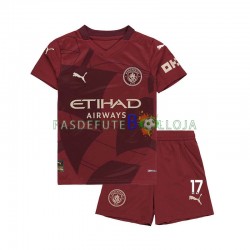 Camisola 3º Equipamento Manchester City Kevin De Bruyne 2024-2025 Manga Curta ,Criança