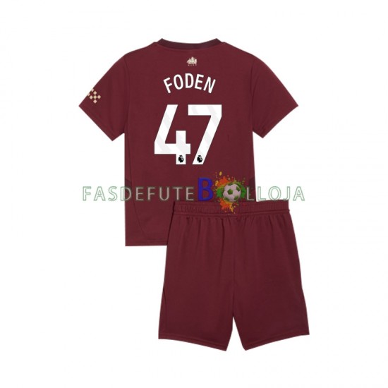 Camisola 3º Equipamento Manchester City Phil Foden 47 2024-2025 Manga Curta ,Criança