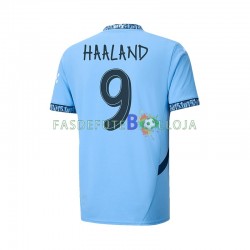 Camisola 1º Equipamento Manchester City UCL Font Haaland 9 2024-2025 Manga Curta ,Homem
