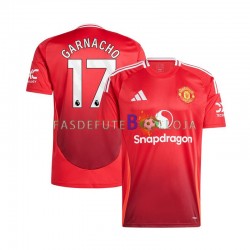 Camisola 1º Equipamento Manchester United Vermelho Alejandro Garnacho 17 2024-2025 Manga Curta ,Homem