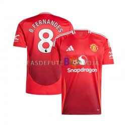 Camisola 1º Equipamento Manchester United Vermelho Bruno Fernandes 8 2024-2025 Manga Curta ,Homem