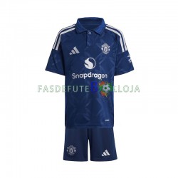 Camisola 2º Equipamento Manchester United Vermelho 2024-2025 Manga Curta ,Criança